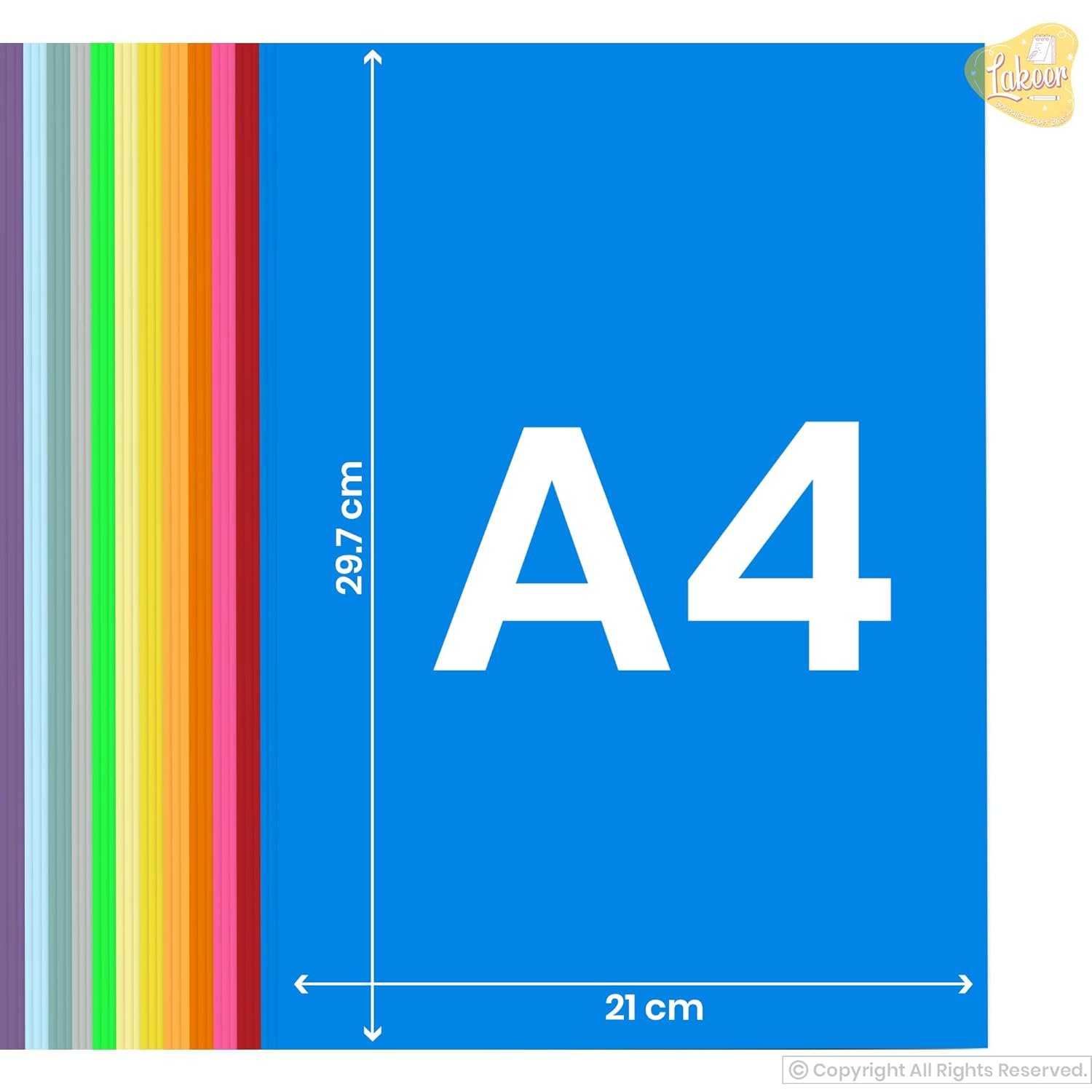 Bilapur A4 Colour Sheets Or Multicouloured Sheets In A Pack Of 500 - Image 2